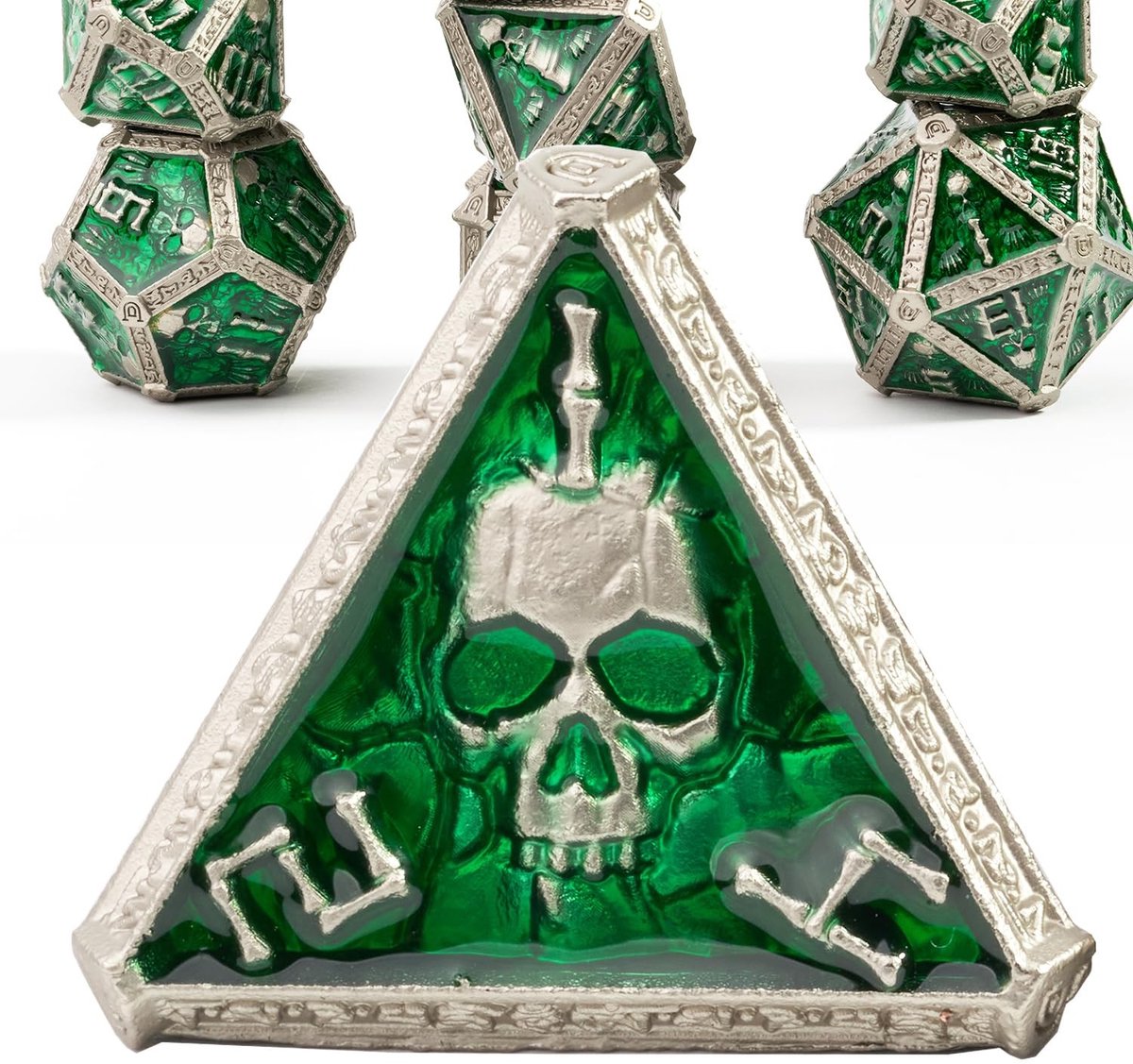 Omgoods - 7 Stuks DND Dobbelstenen Set met Skelet Ontwerp voor Bordspellen
