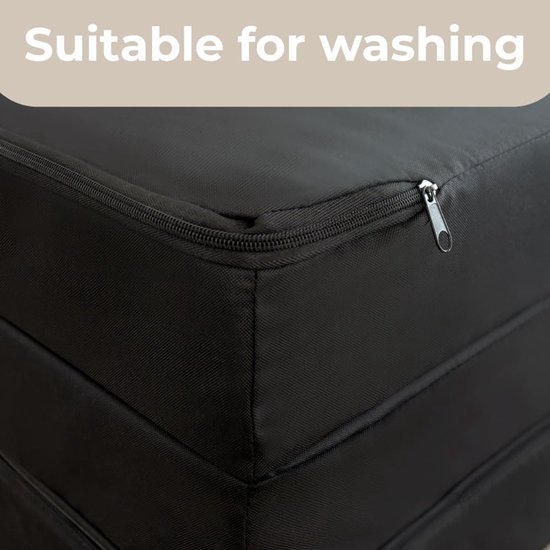 Vouwmatras - Opvouwbaar matras - Kamperen en reizen - Waterdichte bescherming - 200 x 80 cm - Zwart — afbeelding 4