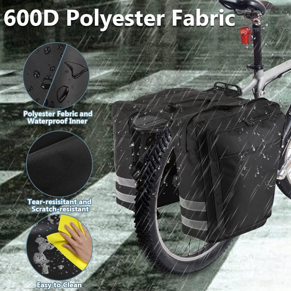 Omgoods - 28L Waterdichte Fietstas met Reflecterende Afwerking