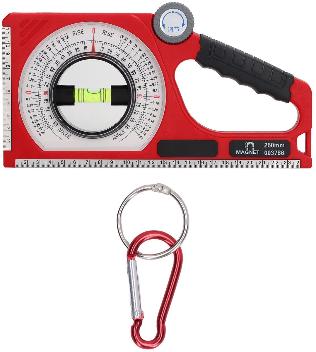 Omgoods- Hoekmeter Magnetisch - Inclinometer - Gradenboog - Hellingmeter - Waterpas - Nauwkeurigheid ± 1° - Hellingsmeter