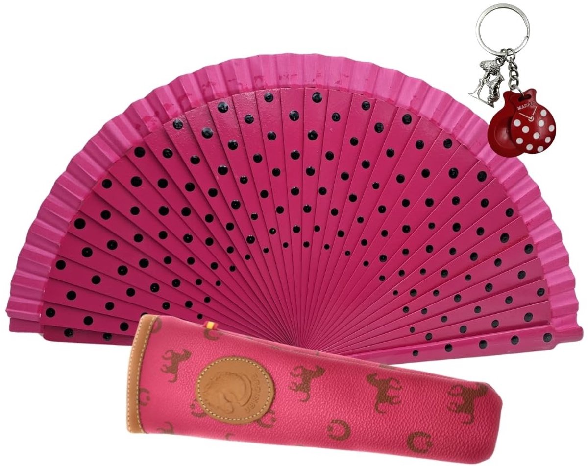 Omgoods - Elegante Vouwfan met Houten Handvat en Stoffen Bedekking