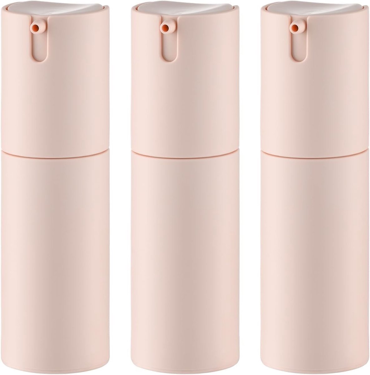 Omgoods - Set van 3 luchtloze pompflessen - Herbruikbare reisflessen voor cosmetica