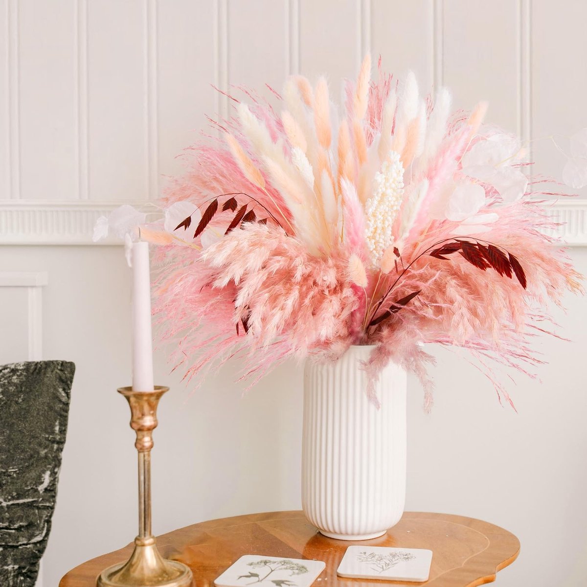 Omgoods - Natuurlijk Gedroogd Pampasgras, 85 Stuks voor Decoratie