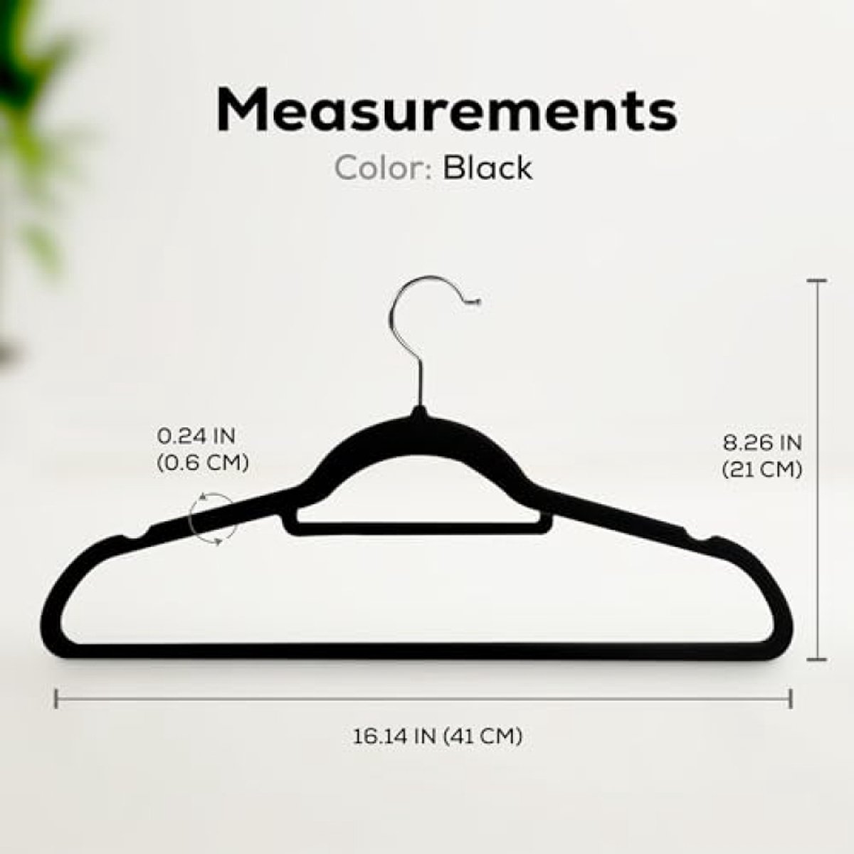 Huis Geluk Fluwelen Kledinghangers Set van 20 - Slipvaste, Stevige Hangers met Bindstaaf - Geschikt voor Jassen, Hoodies, Blouses en Mantels - Zwart