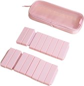 Cabau – Bloom Bangles – Soft Pink – Pols- en Enkelgewichten 2x 450 Gram – Stalen Kern met Silicone Coating – Verstelbare Klittenbandsluiting – Voor Pilates, Yoga & Dagelijkse Beweging – Incl. Draagtasje – Set van 2