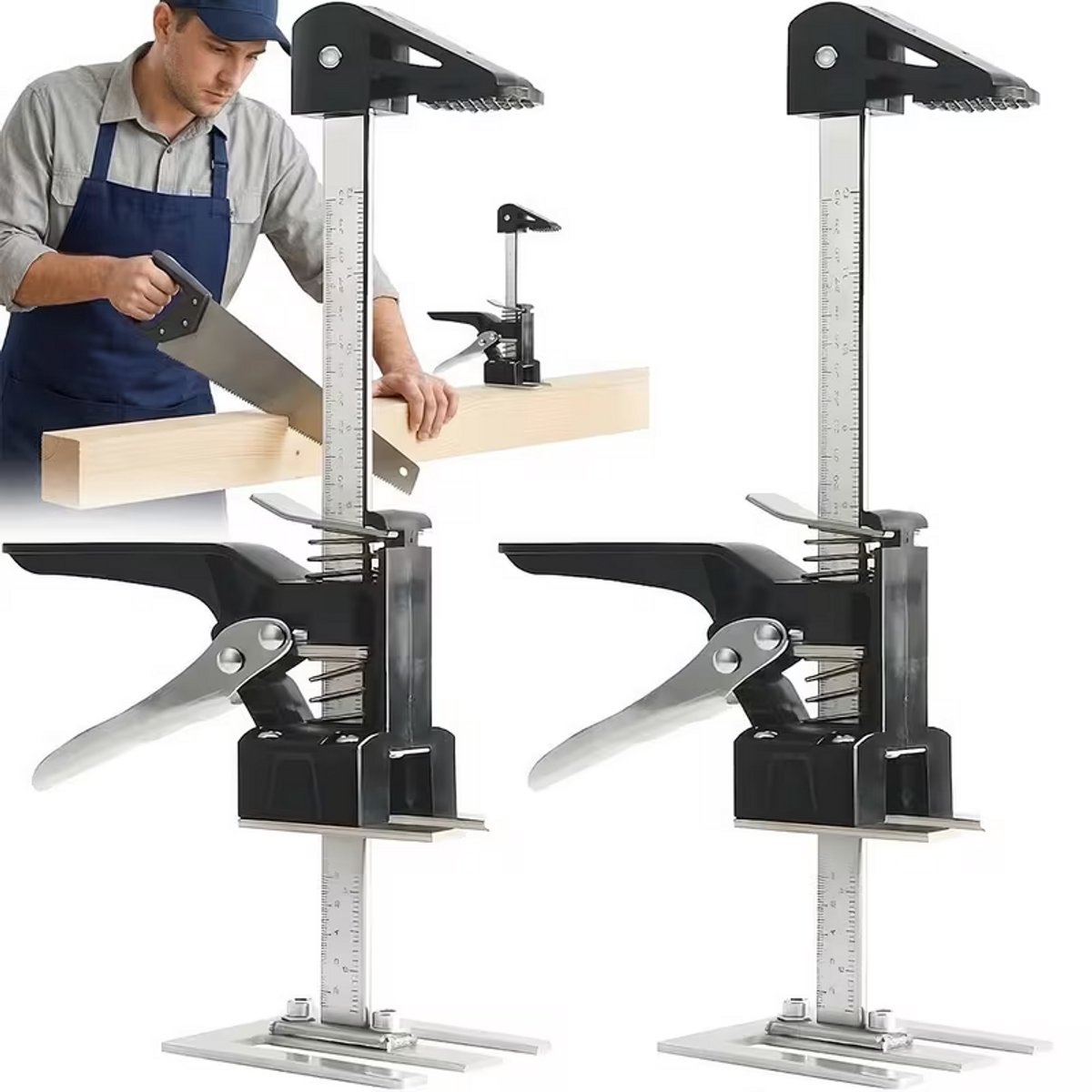 HandKrik - Deurlifter - Platenliften -Expander - Robuust - Draagbaar - 2 Stuks