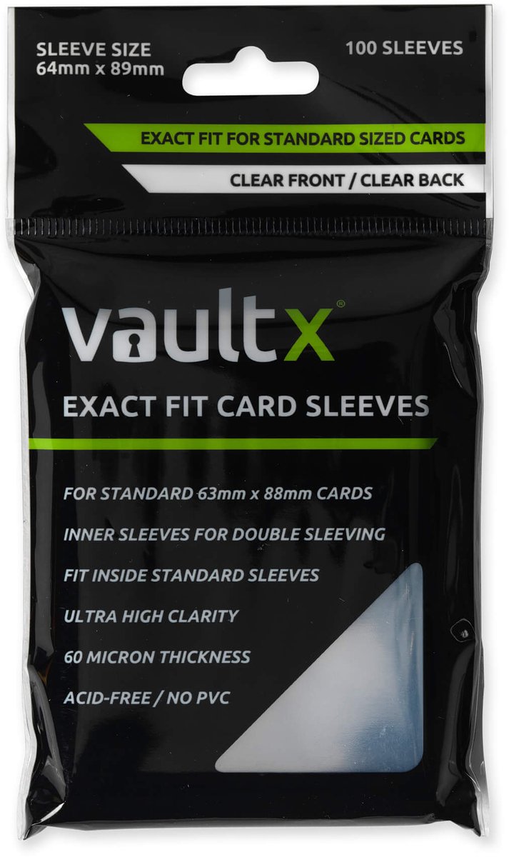 Vault X Exact Fit Card Sleeves Voor Sportkaarten & TCG - 100 Stuks