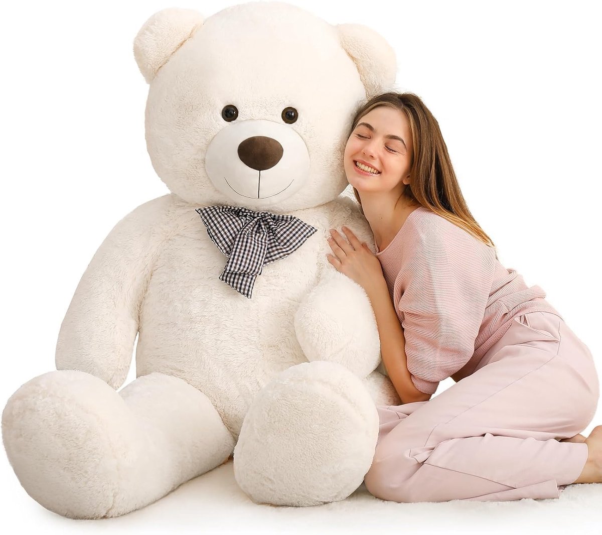 120 cm zachte gigantische Teddyberen, Ivoor groot teddybeer XXL, grote teddyberen als verjaardag Kerstmis cadeau voor kinderen