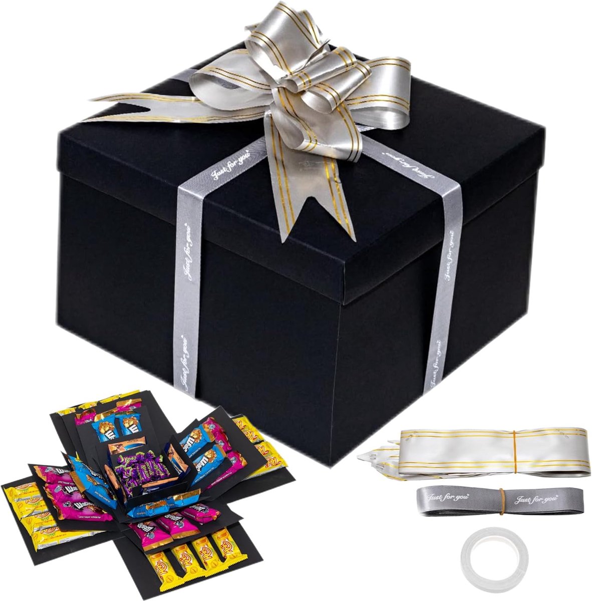 5-laagse explosiedoos, creatieve explosie-cadeaudoos van papier, doe-het-zelf explosiedoos voor verjaardagen, mysteriedoos voor Valentijnsdag cadeaus, verjaardag, huwelijksdag