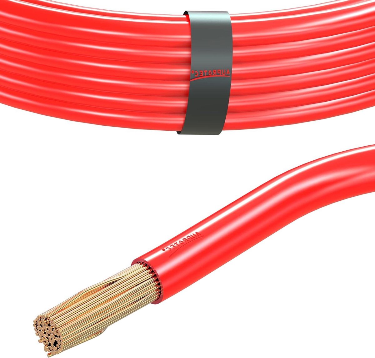 Voertuigkabel - Stroomkabel Ader - Bedrading Installatie - Gemaakt in Duitsland - 35 mm² 10 m - Rood