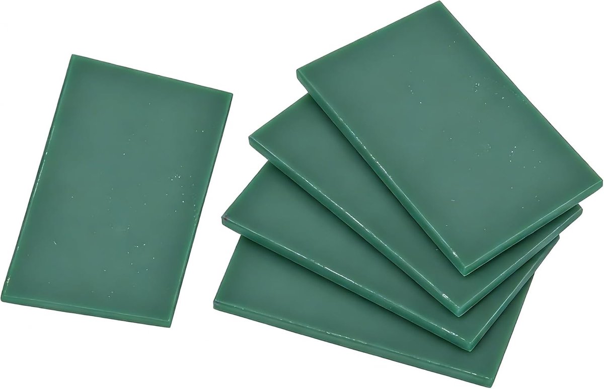 Sieraden Wax Blok Verloren Wax Casting Carving Wax Molding Tool Molding Beeldhouwen Groen 5 Stuks 2Mm