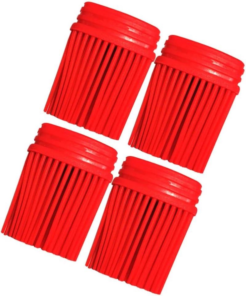 Bakborstels Siliconen - Bedruipborstels Keuken - Bakken en Grillen - Hittebestendig Ontwerp - 4 Stuks - Rood