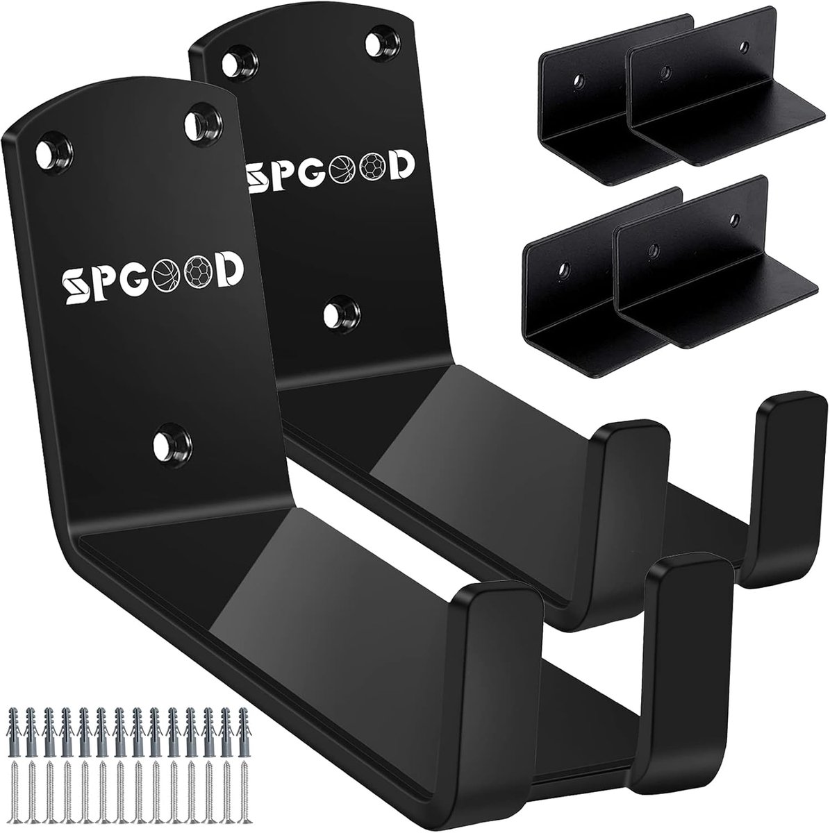SnelShoppen - Fietswandhouder 3 in 1 voor Racefiets, MTB, E-bikes, Wandfietshouder met 2 X Steunhoek, Draagvermogen 32 Kg, Stabiele Stalen Fietsophang