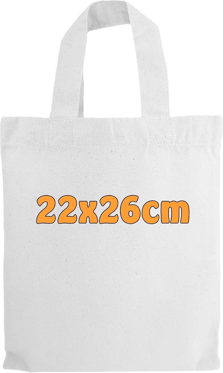 Kleine apothekerstas, perfect om te beschilderen, met handvat, jute zak, cadeautas, katoenen tas, doe-het-zelf, 22 x 26 cm, kleine stoffen tas om te knutselen
