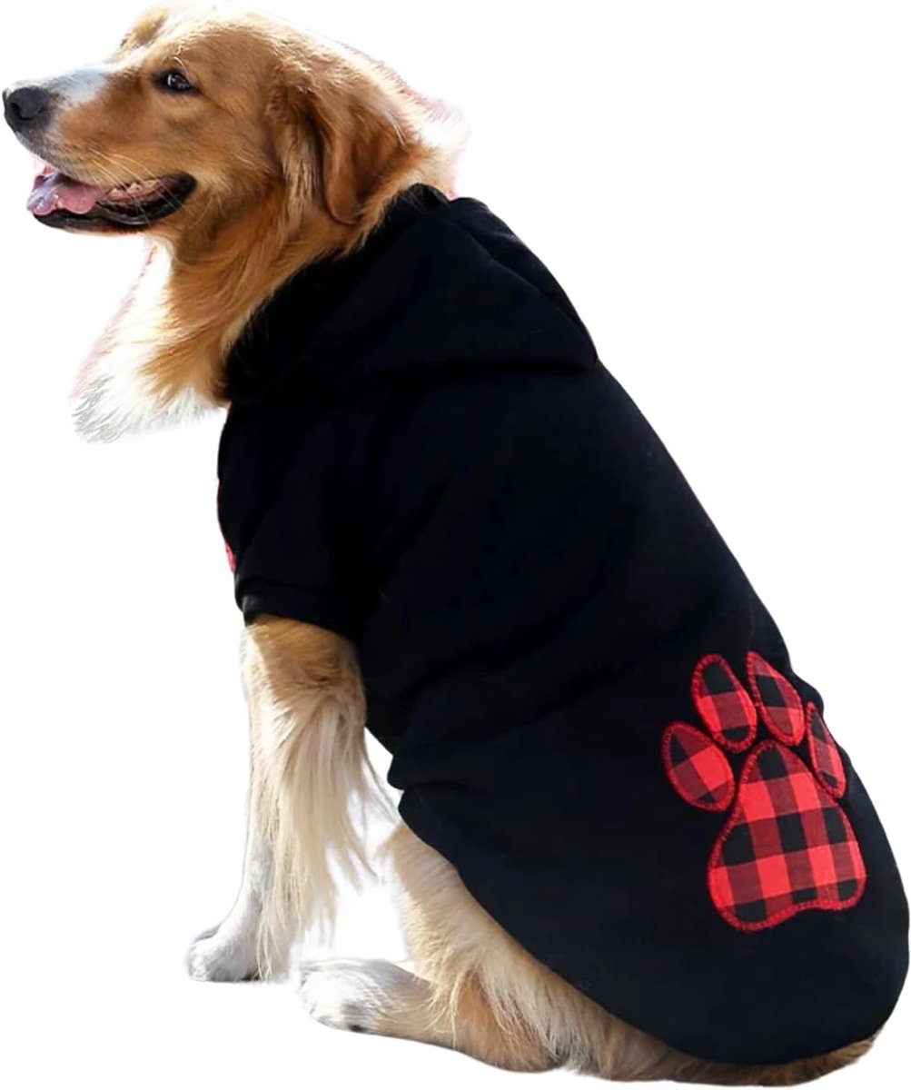 Hondenhoodie, warme en lichte hondentrui groot, hondensweatshirt zacht comfortabel met pootafdrukpatroon voor alle rassen van middelgrote en grote honden, gemakkelijk te dragen (3XL)