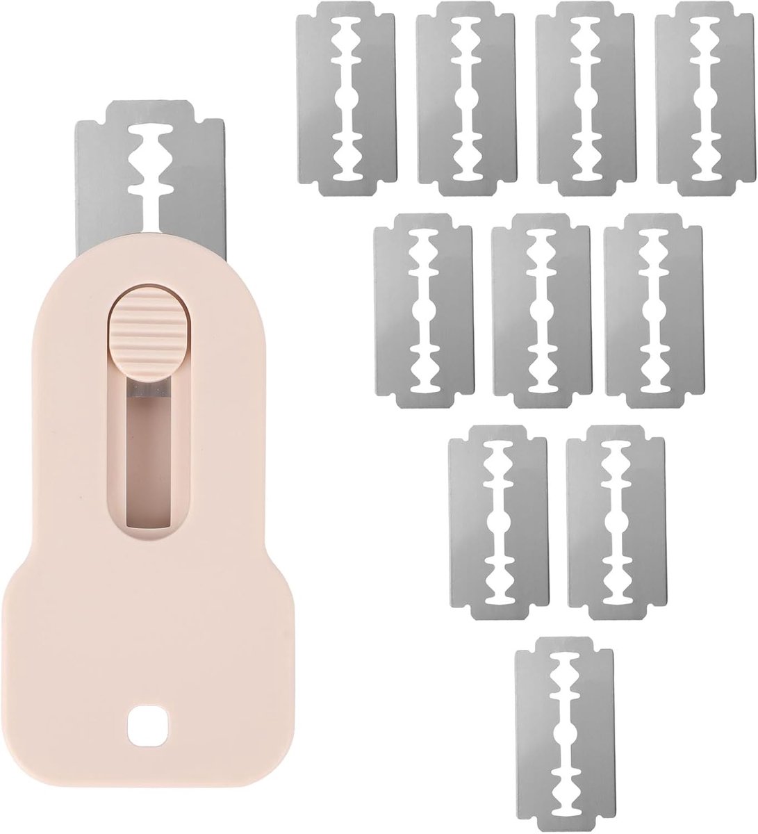 Brooddeeg-Inkervinger & 10 Scheermesjes, Magnetische Roestvrijstalen Zuurdesem-Inkervinger Uittrekbare Deeg-Inkervinger voor Broodbakbenodigdheden (Roze)