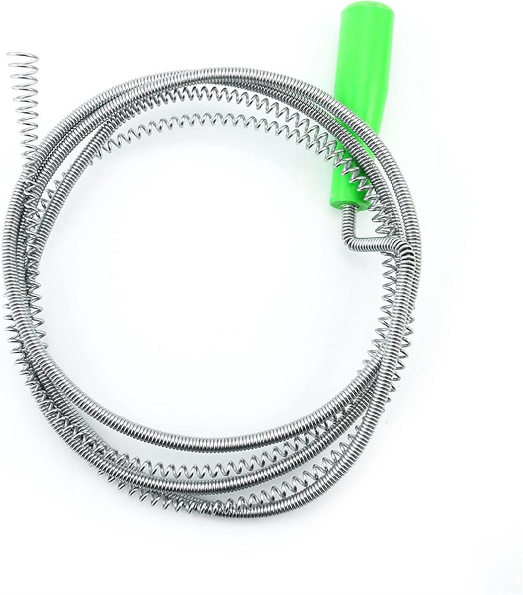 Drain Cleaner Spring - Ontstoppingsveer Rioolveer - Afvoer Ontstoppen - Sterke Corrosiebestendigheid - 3.2 Meter - Zilver