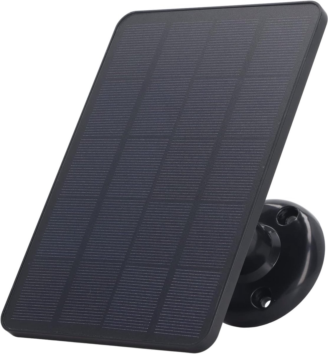 Zonnepaneel voor bewakingscamera, 10 W, 5 V, micro-USB-camera, zonnepaneel, waterdicht, continue stroomvoorziening voor oplaadbare batterijbewakingscamera (zwart)