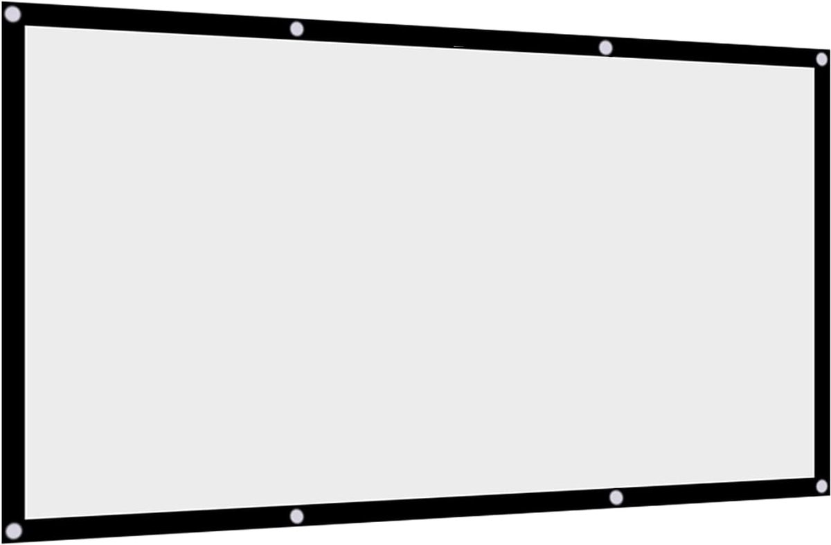 Draagbaar Projectiescherm, Opvouwbaar Projectorscherm van Synthetisch Polyester voor Buiten Kamperen, Film, Openluchtbioscoop 16:9 (120 inch)