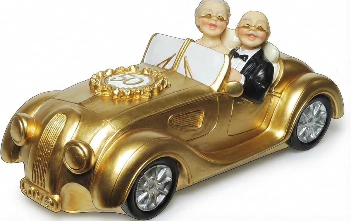 spaarpot goud bruidspaar spaarvarken spaarpot voor gouden bruiloft met rubberen stop