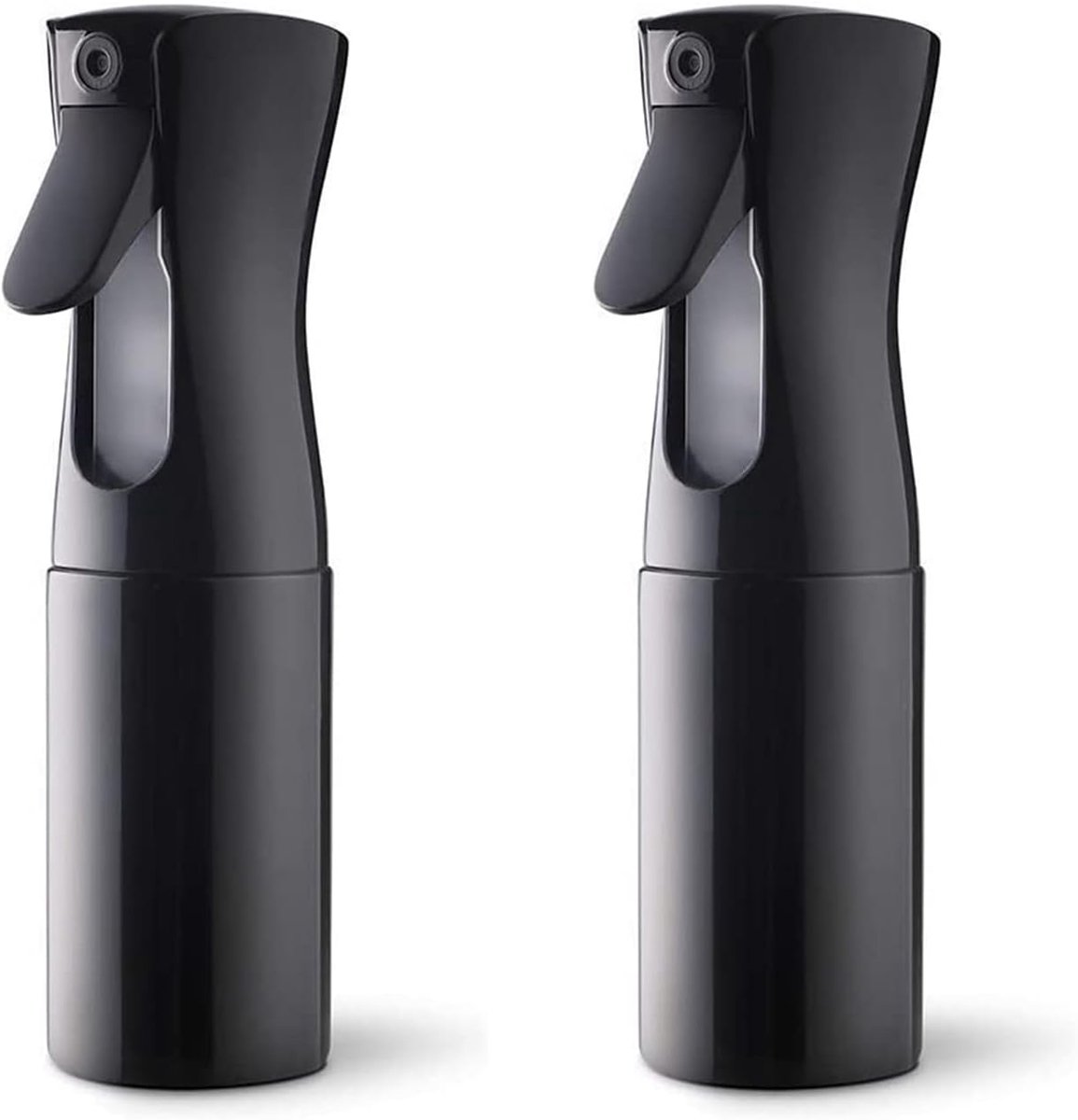 160 ml, Continue Nevel, 2 stuks, Zwart | Navulbare sprayfles met 360°-functie en ergonomische trekker voor krullend haar, planten, kapsalon en schoonmaak