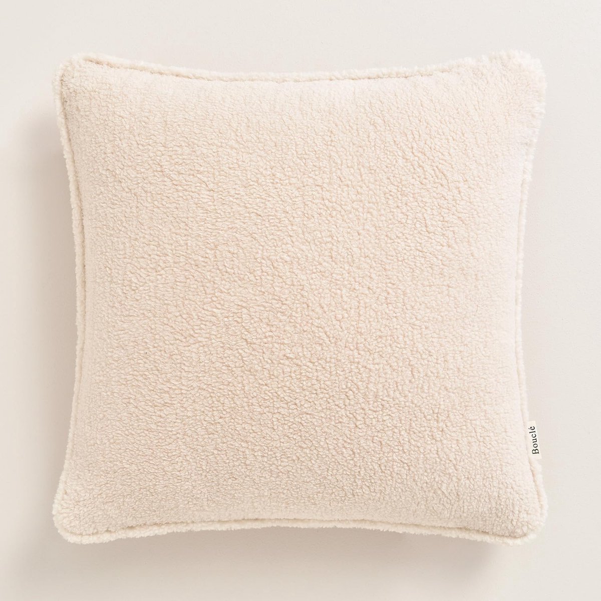 Decoratieve Kussenhoes 45 x 45 cm - Boucle Lichtbeige - Modern en Cozy - Perfect voor de Woonkamer - ShopVlot