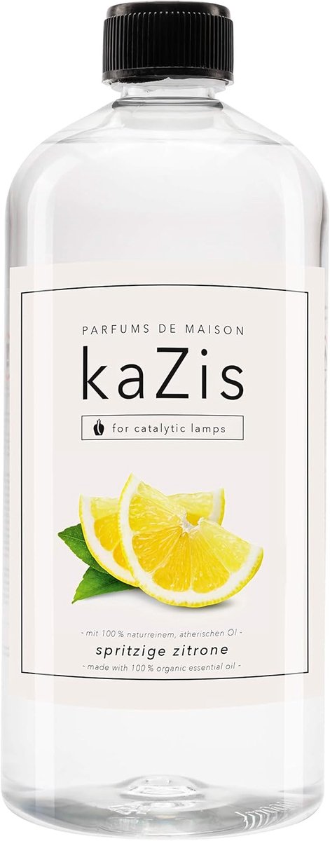 SnelShoppen - Katalytische Lamp Vulling 1 Liter Citroen Geur - Kamerspray voor Neutralisatie van Onaangename Geuren - Perfect voor Huisdieren, Eten en