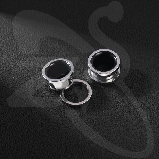 1 Paar Rvs Oor Plug Tunnel, Tunnel Gauge voor Oor 6/8/10/12/14MM, Mix Kleuren Oren Expander Body Piercing Sieraden voor Vrouwen Mannen — afbeelding 3