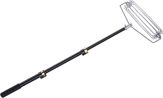 Zandval Hark - Zandbunker hark - Zand Nivelleren - Verstelbare Aluminium Paal - 113.5 cm - Zilver — afbeelding 5