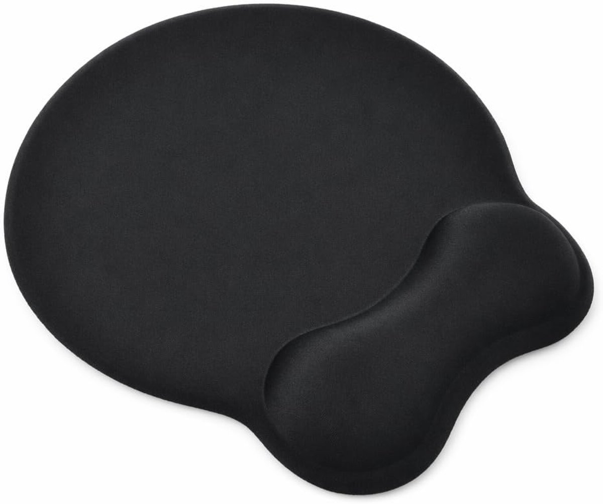 Ergonomische muismat met polssteun van gel, antislip muismat voor pijnverlichting, muismat voor kantoor, gaming, van traagschuim, wasbaar en slijtvast