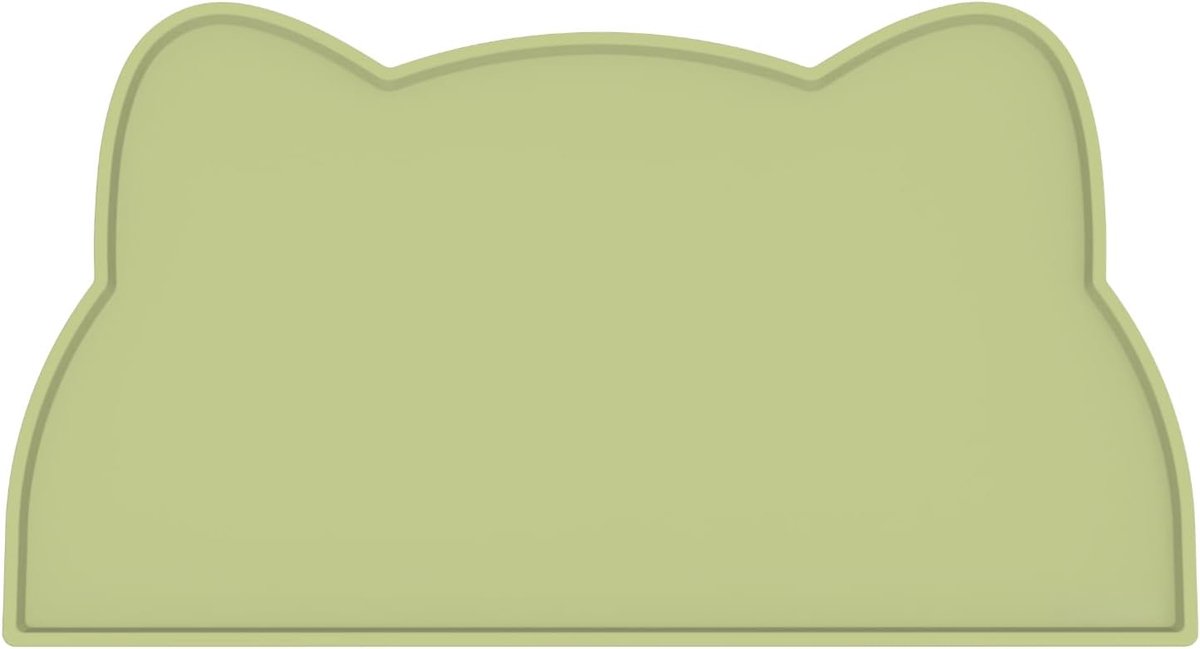 Siliconen Voermat voor Huisdieren Antislip Hondenbakmat Waterdicht Dienbladkussen (Salie Groen, 44x25 cm)
