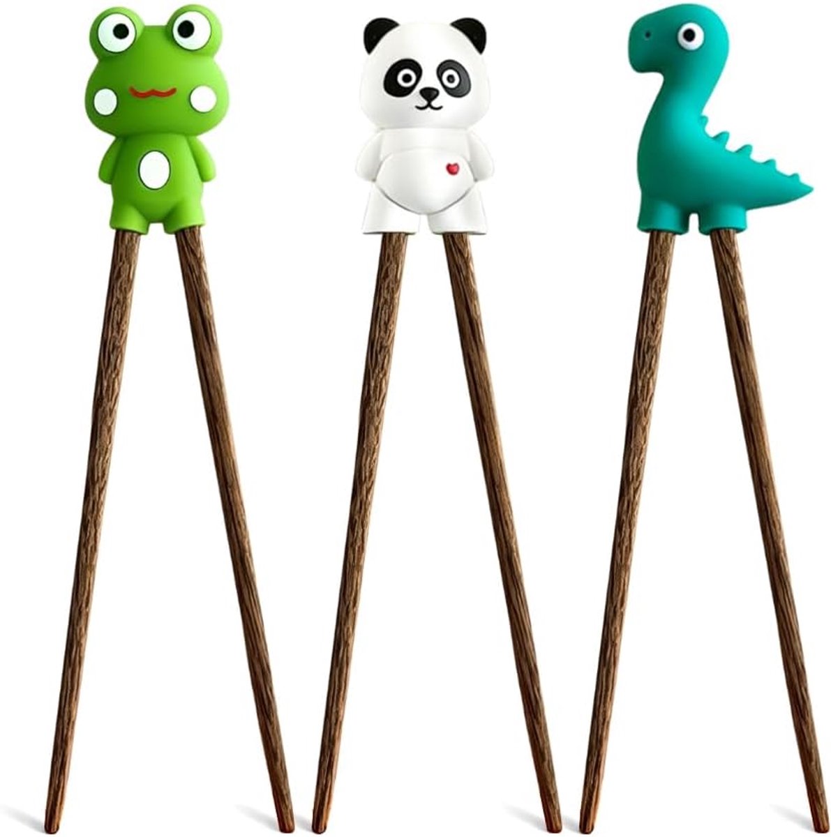 Eetstokjes voor kinderen, sushi-stokjes met dierdesign, HMCEY training eetstokjes, herbruikbare Chinese kookstokjes, trainingsstokjes voor rijst, knoedels, ramen
