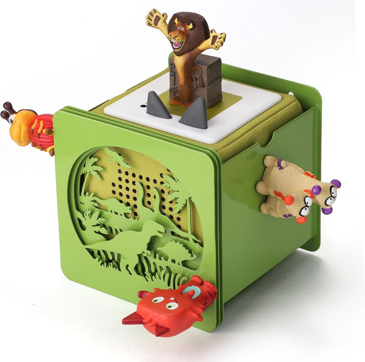 groen dinosaurus magneetrek voor Toniebox tot 40 figuren | Ruimtebesparend en netjes, sterke magneet, antislip, dinosaurus-design, decoratief, afgeronde randen, kindveilig