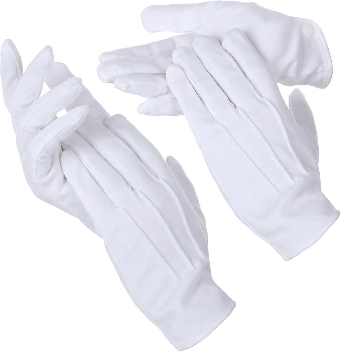 Witte Uniformhandschoenen voor Mannen en Vrouwen, Zachte en Rekbare Kostuumhandschoenen voor Ceremonies en Evenementen
