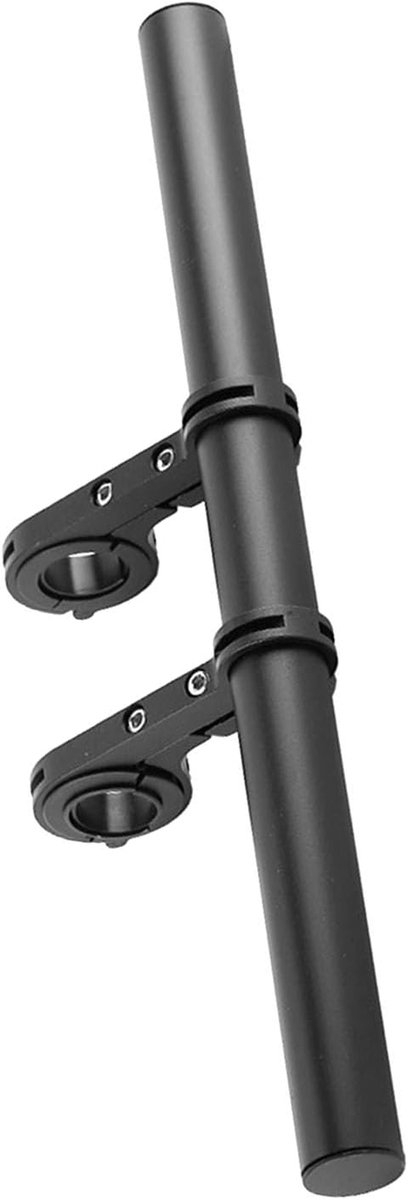 Fietsstuurverlenger - Stuurverhoger Fiets - Extra Fietsruimte - Dubbele Klem - 30 cm - Zwart