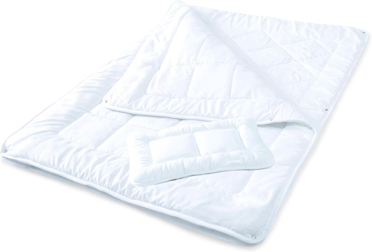 aqua-textil Soft Touch Kinderdekbed, 100 x 135 cm, 250 g en 350 g, met kussen 40 x 60 cm, 150 g, klimaatregulerend, Oeko-Tex