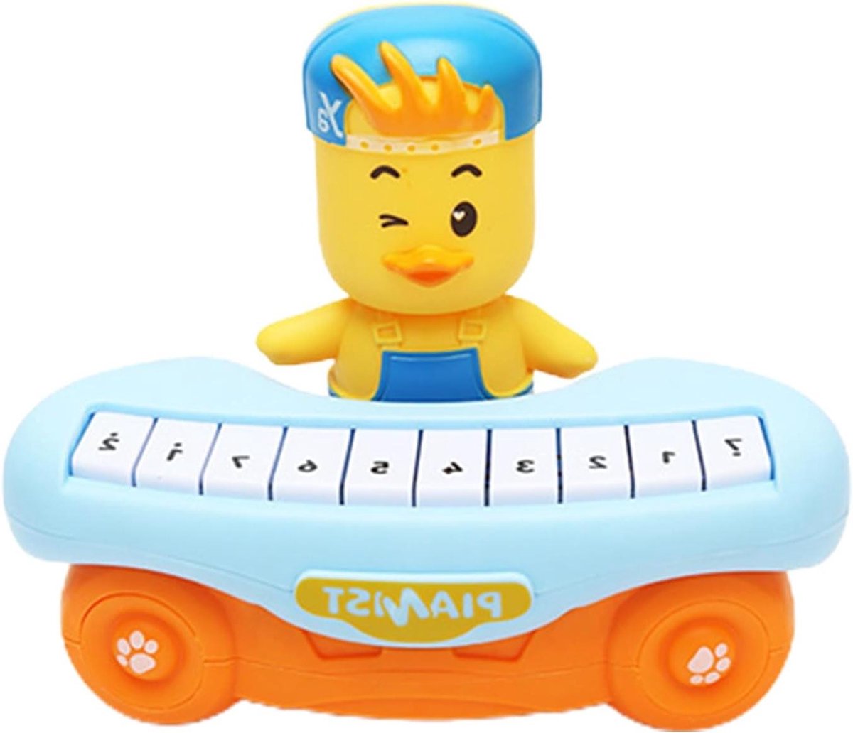 Kinderspeelgoed Piano - Muziek Speelgoed - Muzikaal Leren - Interactieve Lichten - 19 x 13 x 165 cm - Eend