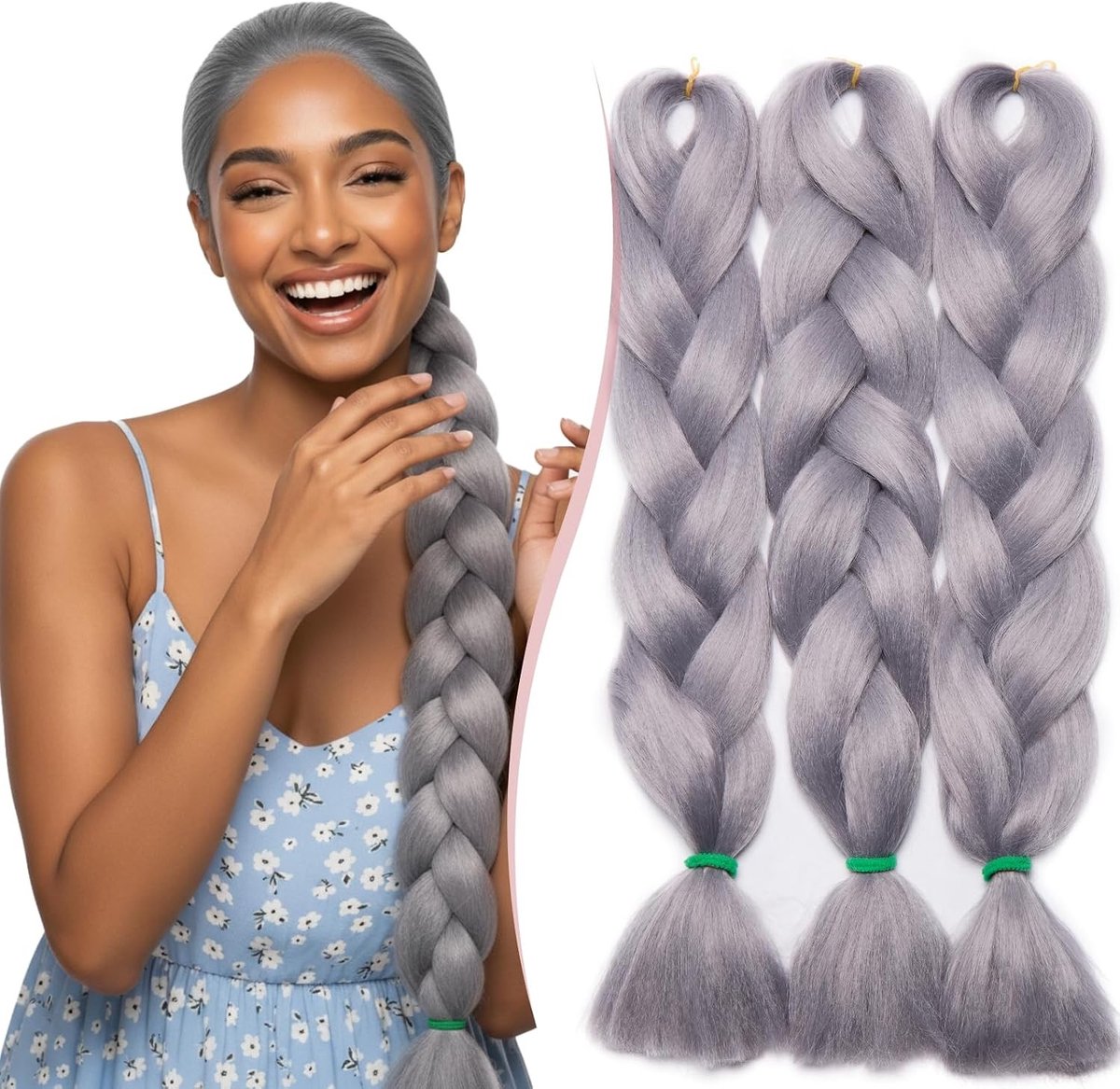 Vlechten extensies van 24 inch - Set van 3 stuks voor een volumineuze haarlook en veelzijdige styling
