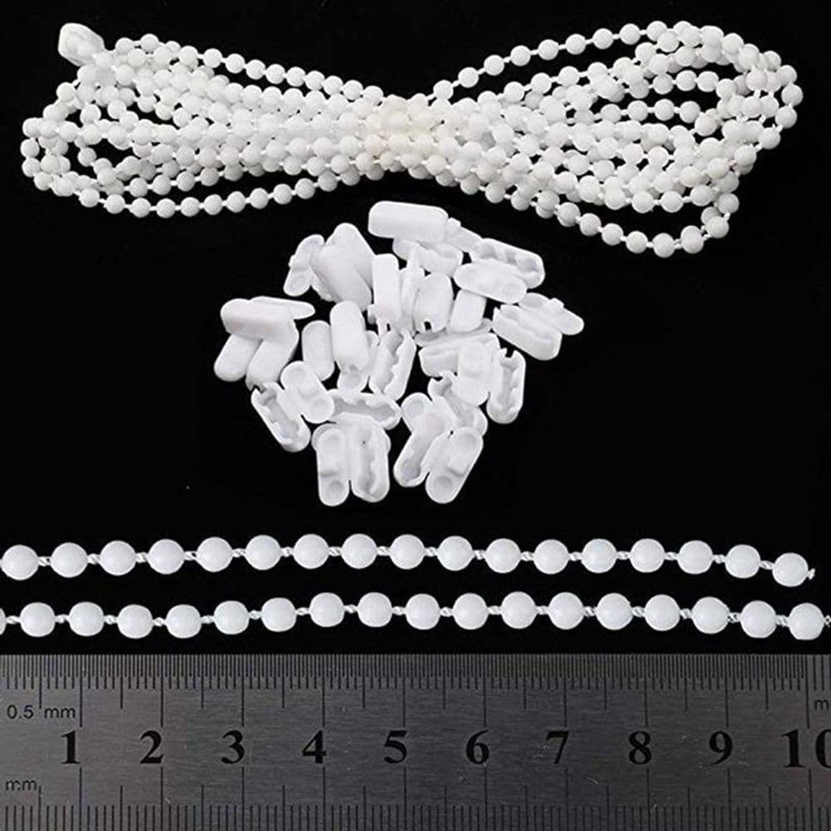 Ball Chain 6 m Ball Chain 4.5 mm Stainless Steel Ball Chain with 10 Matching Tips for DIY Jewellery, Necklaces - ShopVlot