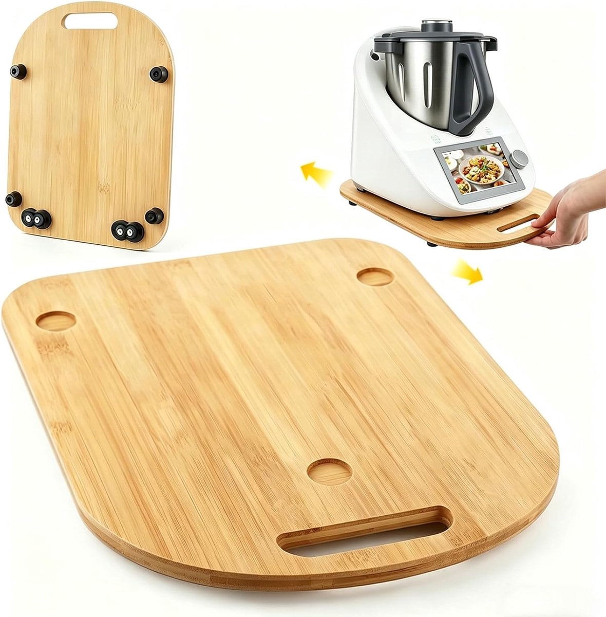 Versatile Wooden Sliding Boards, 28 x 36 x 1cm Noise Reduction Fast Moving Rolling Board for TM6, Stand Oiled Sliding - ShopVlot