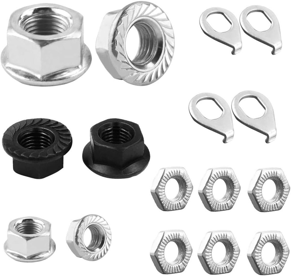 Fiets Wiel Moeren - Asmoeren Set - Wielbevestiging Fiets - Titaniumstaal Constructie - M8 M9.5 M10