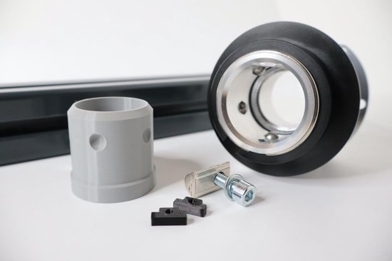 Stuurwielhouder - QR1 V2 houder - Sim Racing - Anti-twist bescherming - 40 mm hoogte - Zilver — afbeelding 3