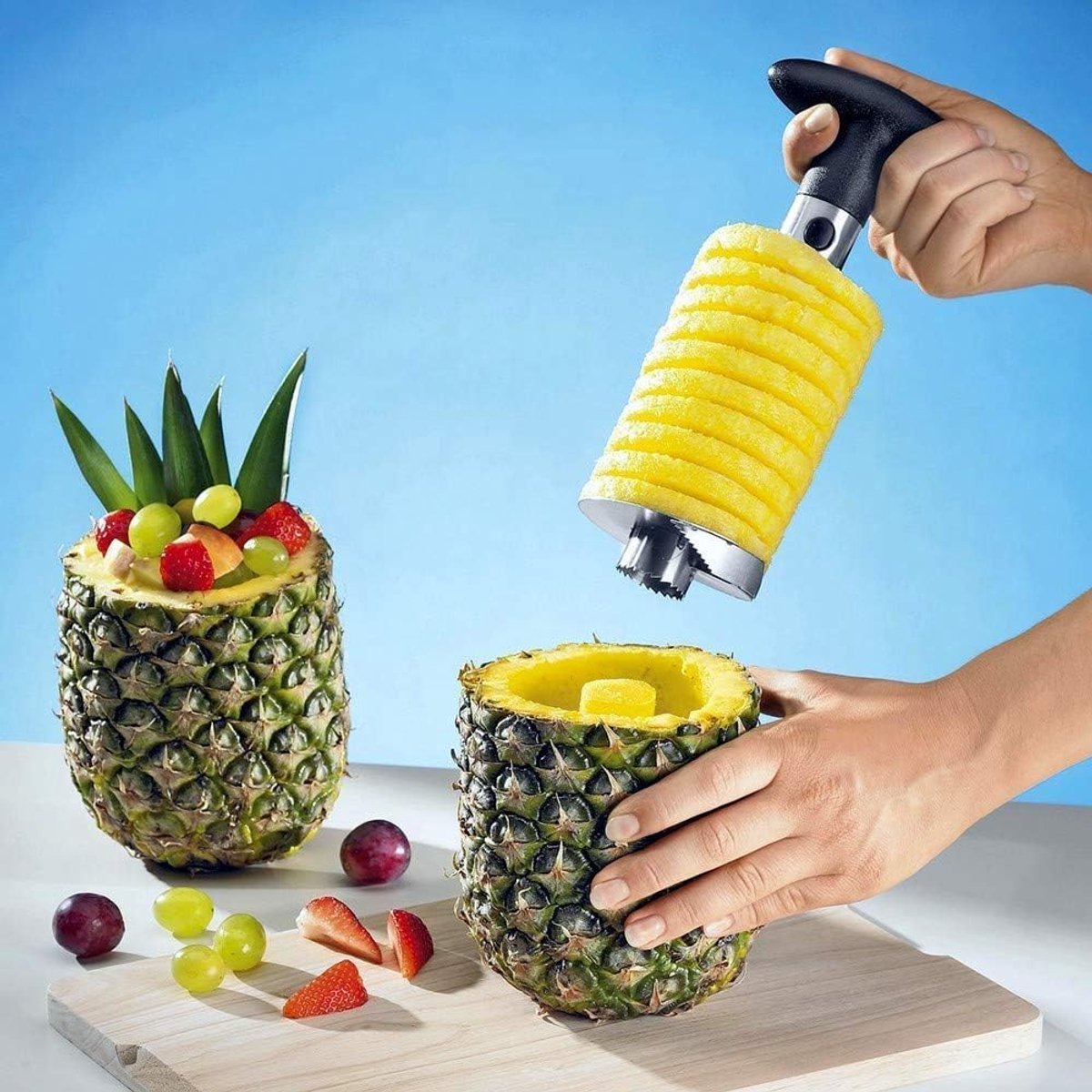 Pineapple Cutter, Reinforced, Thicker Blade, Stainless Steel, Pineapple Cutter Remover (Reusable) - ShopVlot