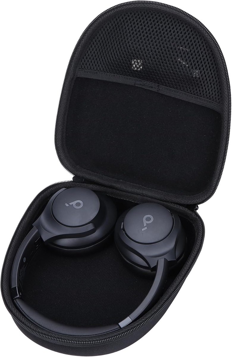 SnelShoppen - Hard Schoudertas Geschikt voor Anker Noise Cancelling Hoofdtelefoons - Beschermhoes voor Anker Life Q20 Q30 Q35 Q40 Q45 Q20+ Q20i - Zwar