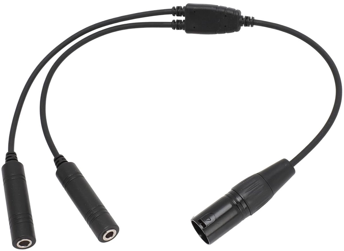 SnelShoppen - Aviation Headset Adapter GA Dual Plug voor 5 Pin XLR Headsetconnector, Plug and Play, Geschikt voor Meeste Luchtvaart Headsets