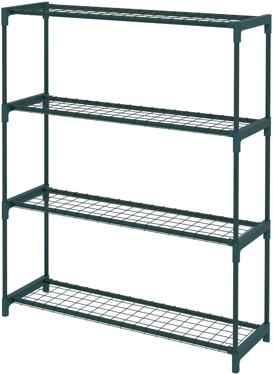 COVREO Plantenrek 89x28x107 cm donkergroen, staal voor binnen en buiten
