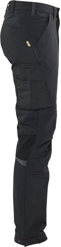 Pantalon de travail Blaklader Service avec stretch 4 directions 1422-1645 - Zwart/ Gris foncé - C152