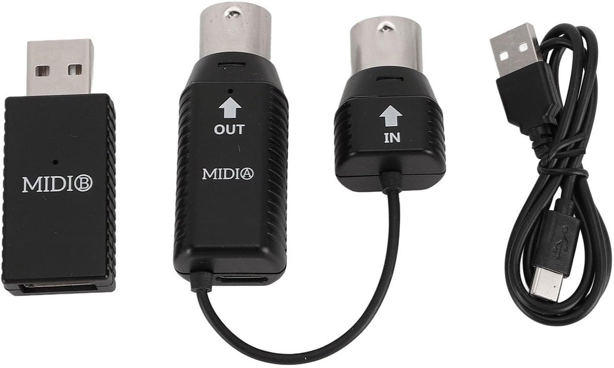 Wireless MIDI Adapter, Professional MIDI To USB MIDI Controller for Digital Piano Keyboard with MIDI Adapter, for IOS - ShopVlot