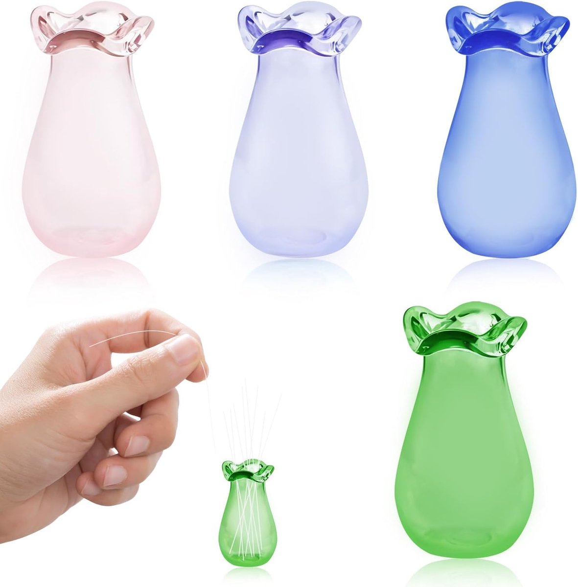 4 Pcs Mini Bloemenvaas Kat Snorhaar Houder, Kleine Vaas Decoraties, Herdenkingsgeschenken voor Hond of Kat, Haar Bewaarexemplaar Micro Landschap Ornament