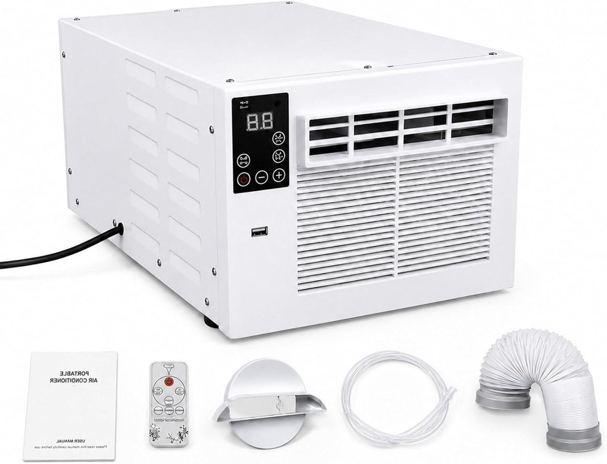 Draagbare Airco - Mobiele Airco Camper - Kamperen en Reizen - Echte Compressor Koeling - 5 m² - Meerkleurig